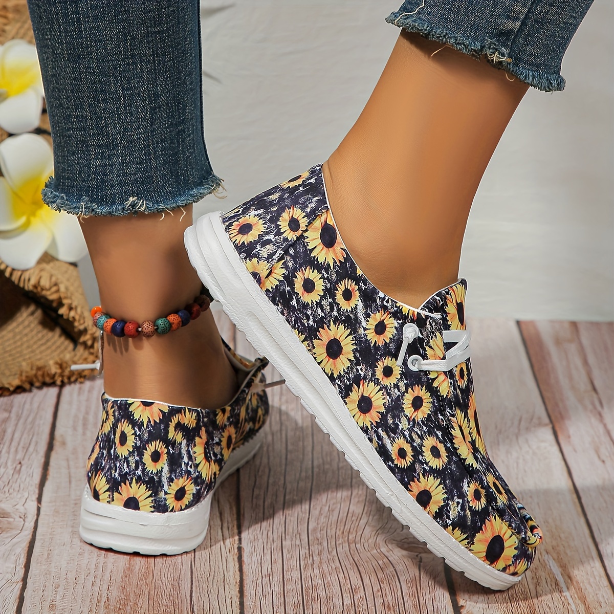 sunflower canvas sneakers women s slip lightweight soft sole details 5