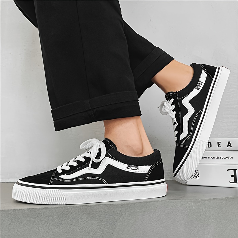 low top skateboard shoes men s trendy colour block comfy non details 5