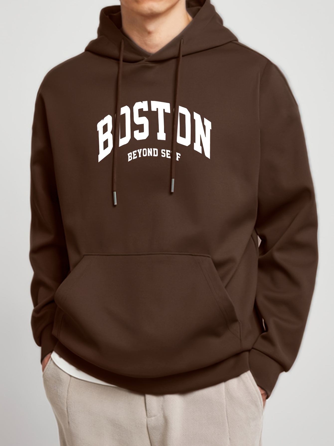 boston print mens pullover round neck hoodies with kangaroo pocket long sleeve hooded sweatshirt loose casual top for autumn winter mens clothing as gifts details 30
