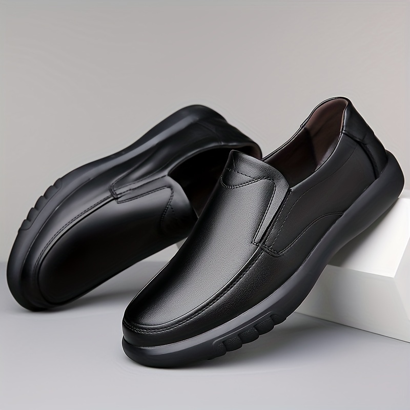 slip loafer shoes men s solid colour comfy non slip rubber details 3