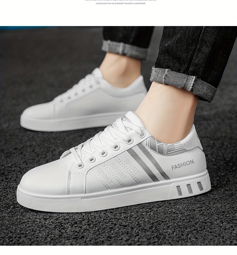 low top skateboard shoes plus size men s trendy striped details 4