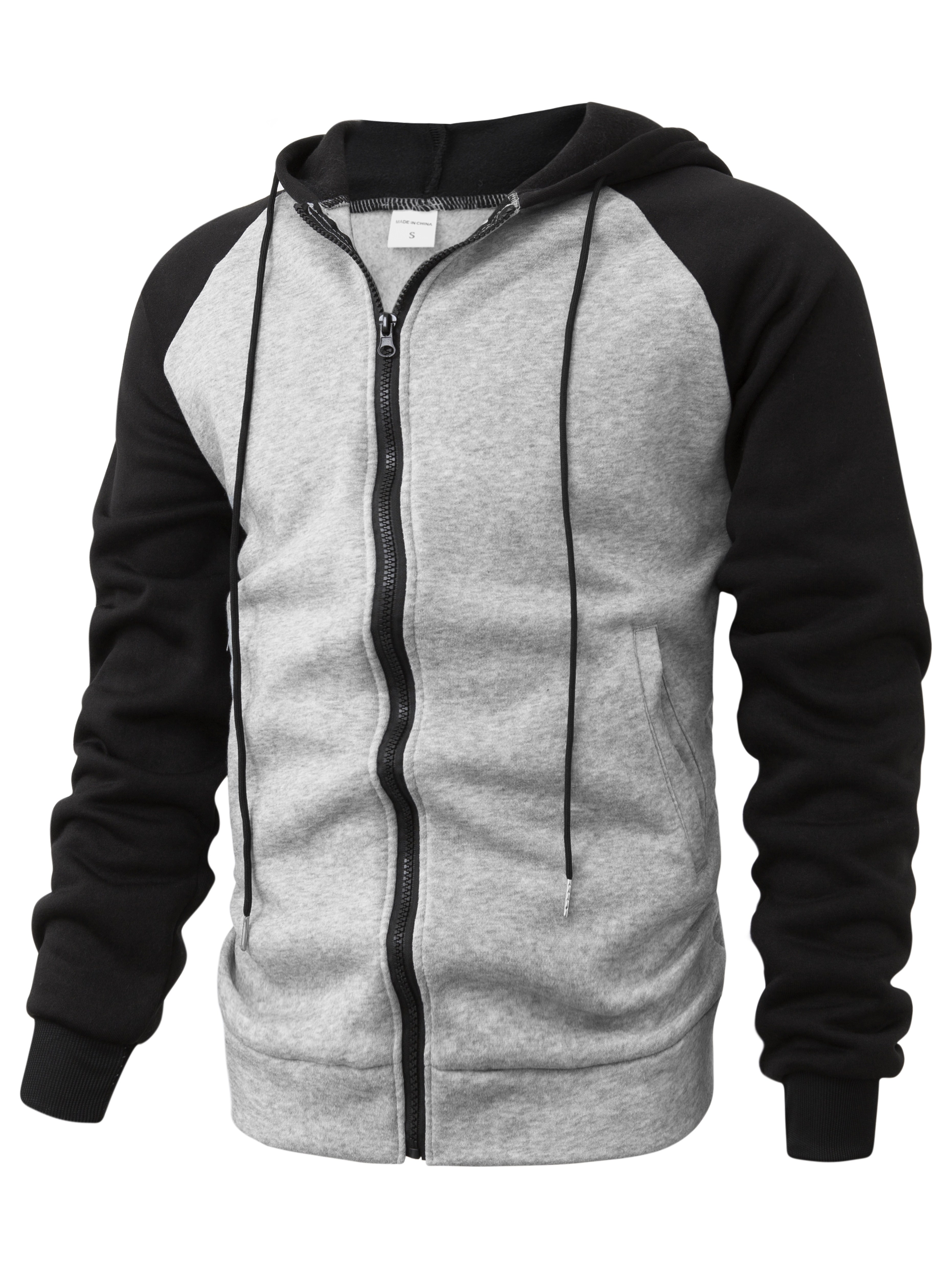 color block mens hooded jacket casual long sleeve hoodies with zipper gym sports hooded coat for winter fall details 6