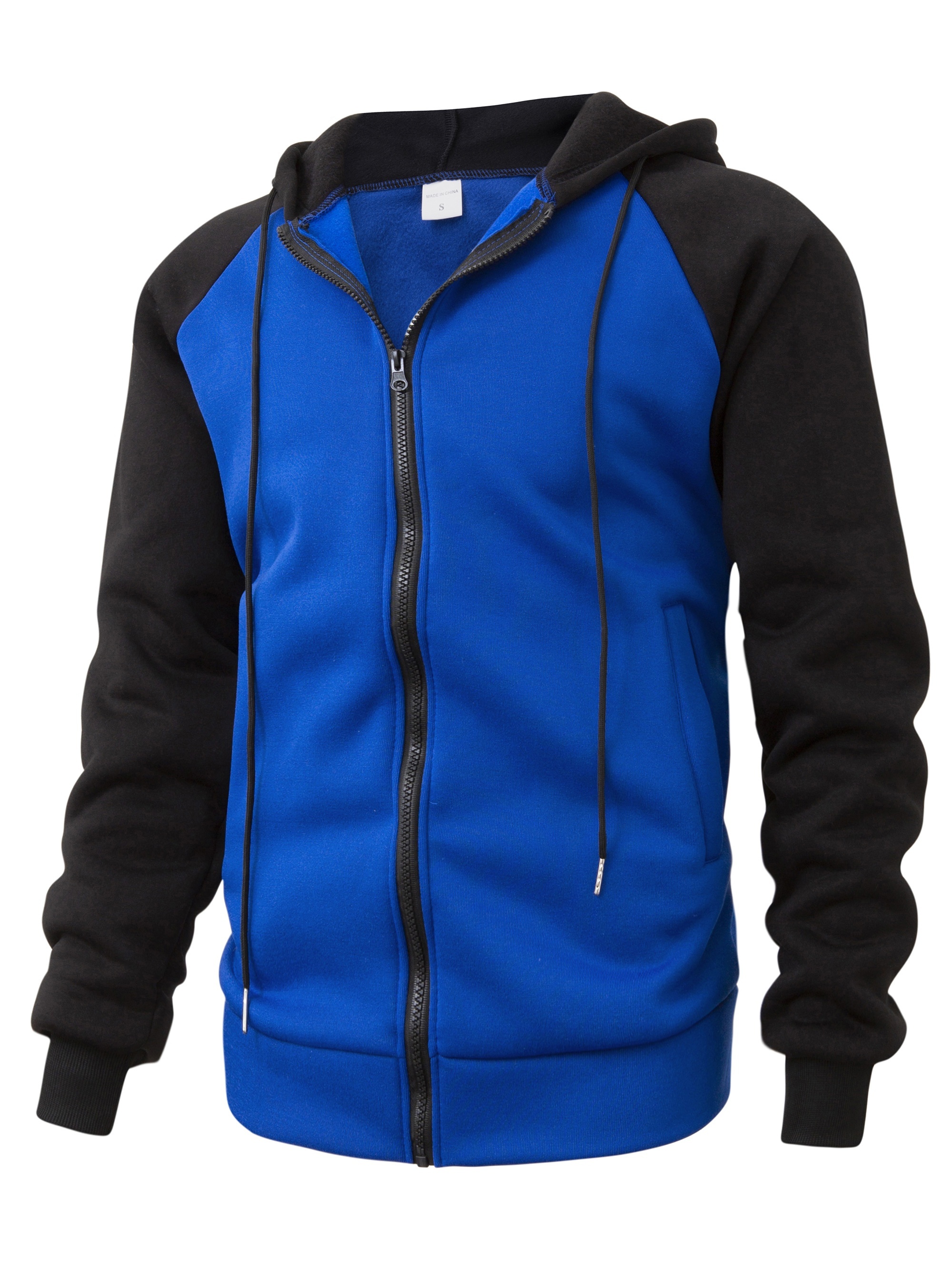 color block mens hooded jacket casual long sleeve hoodies with zipper gym sports hooded coat for winter fall details 0