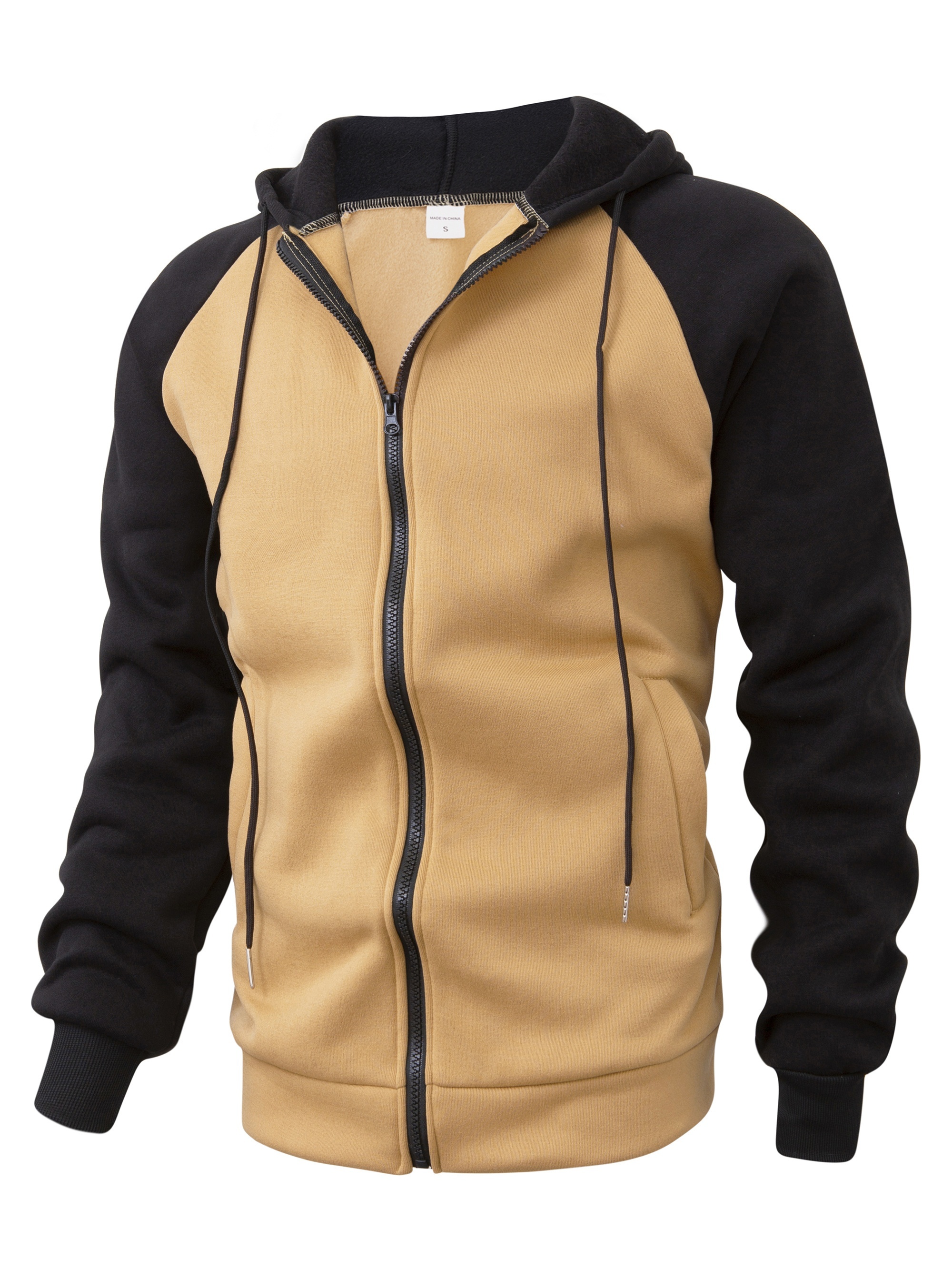 color block mens hooded jacket casual long sleeve hoodies with zipper gym sports hooded coat for winter fall details 12