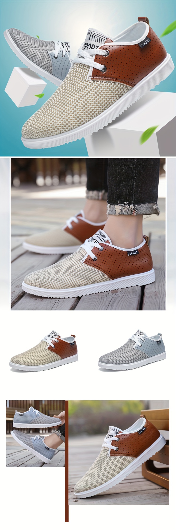 mesh skate shoes men s casual breathable lightweight lace details 0