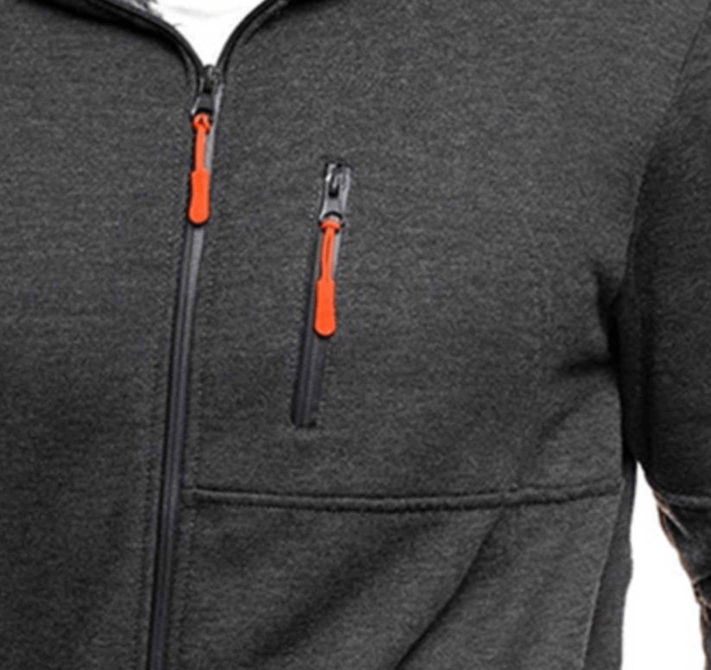 mens zip up hooded jacket with zipper pockets casual loose hoodie for workout running details 9
