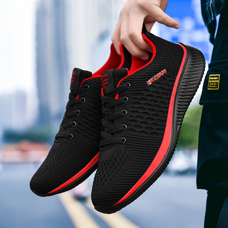 mens lightweight running shoes solid non slip low top lace up outdoor training hiking camping all seasons comfy free shipping on items shipped from temu temu details 7