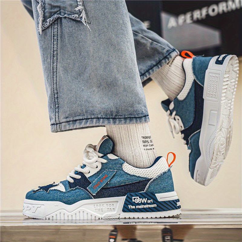 leather skate shoes men s lace solid pu comfy non slip details 2