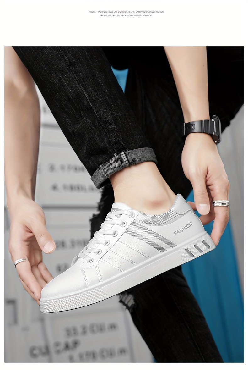 low top skateboard shoes plus size men s trendy striped details 5