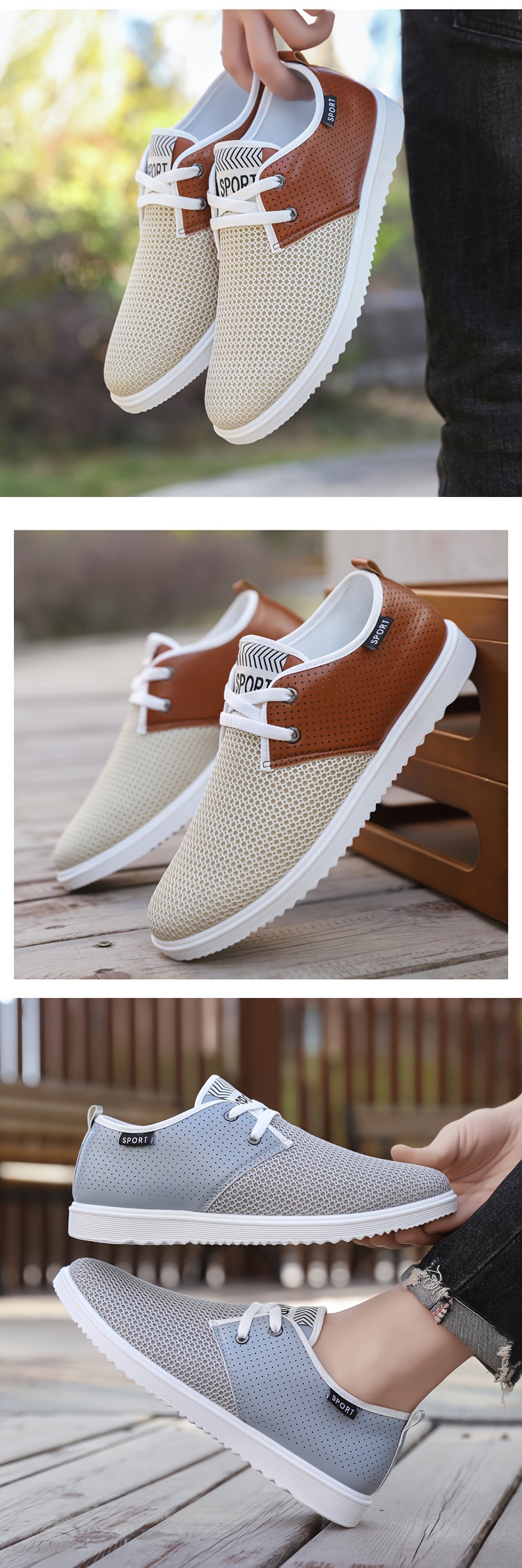 mesh skate shoes men s casual breathable lightweight lace details 2