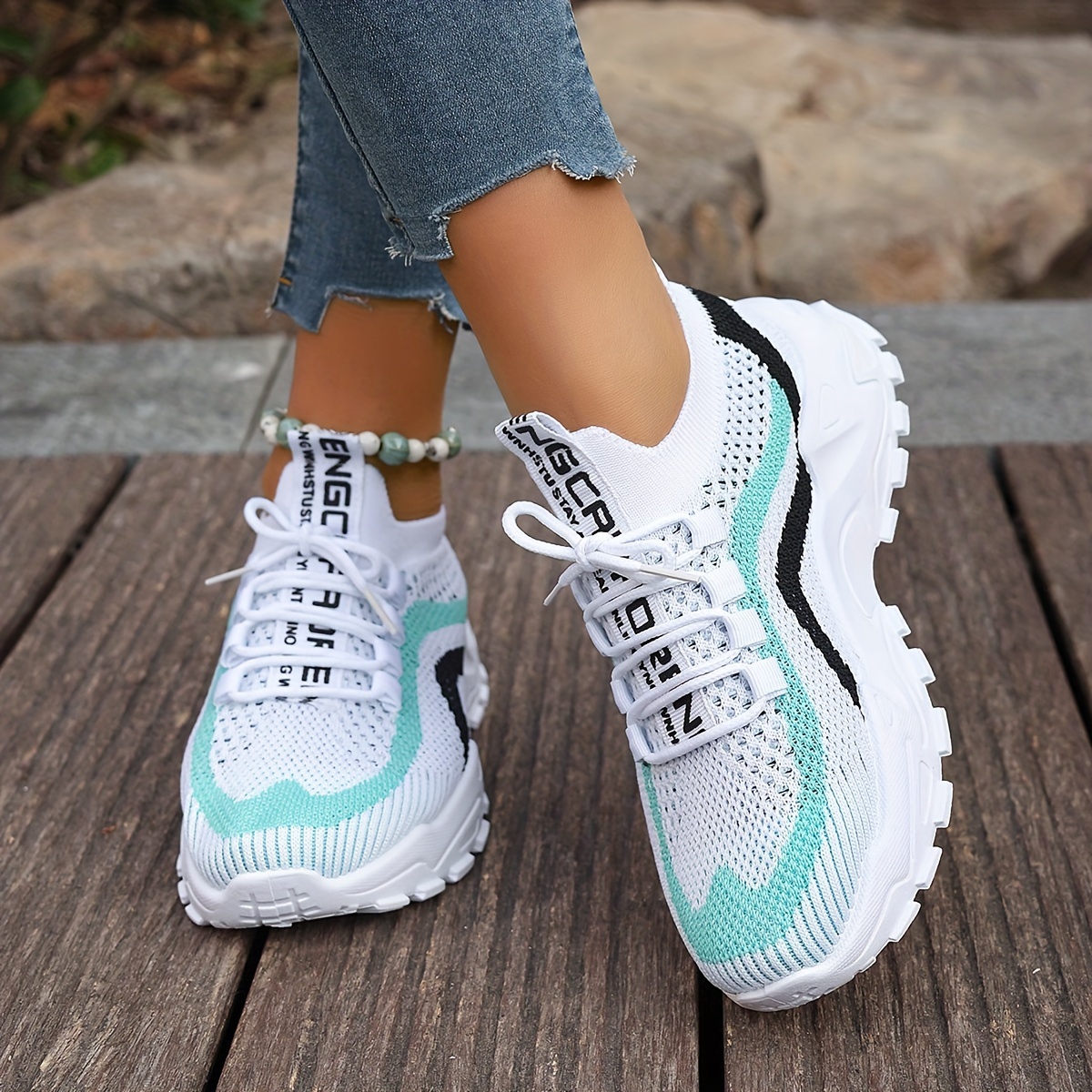 breathable mesh platform sneakers women s casual lace details 7