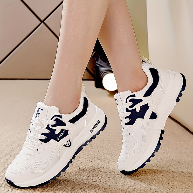 sports shoes women s contrast color casual lace low top details 2