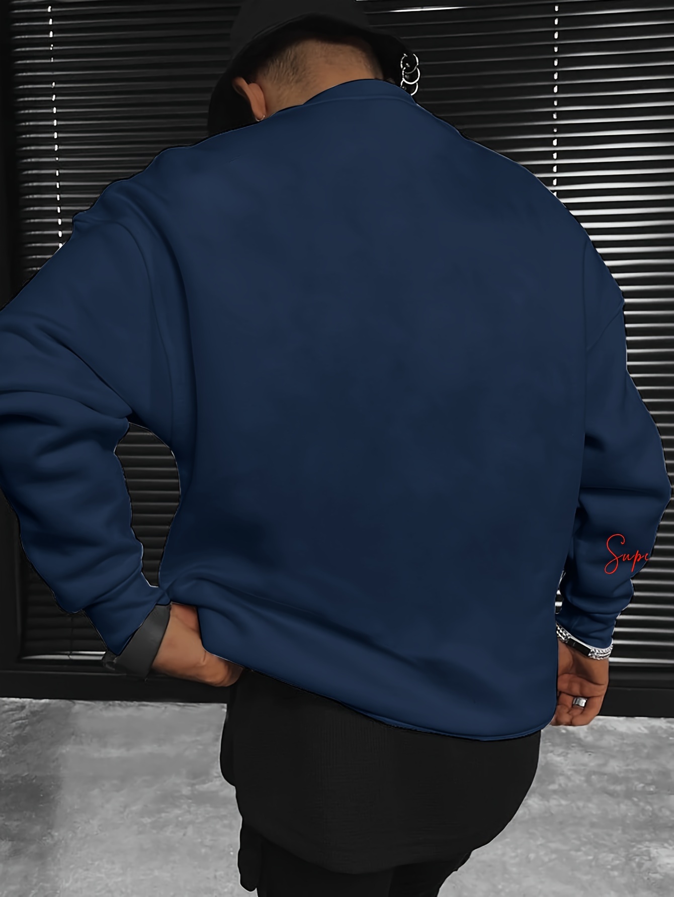 new york 23 print fashionable mens casual long sleeve crew neck pullover sweatshirt suitable for outdoor sports for autumn spring can be paired with hip hop necklace as gifts details 11