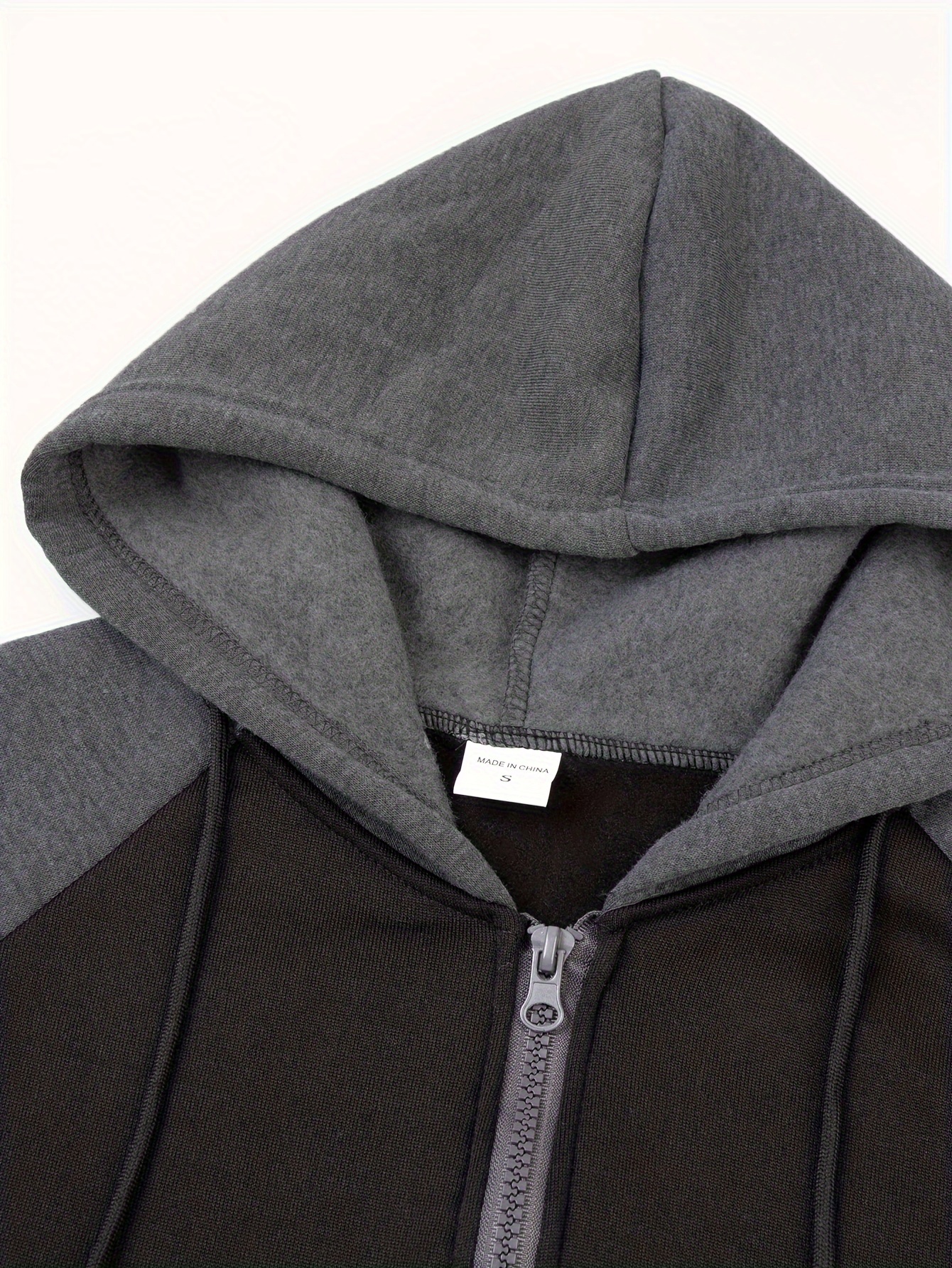 color block mens hooded jacket casual long sleeve hoodies with zipper gym sports hooded coat for winter fall details 34