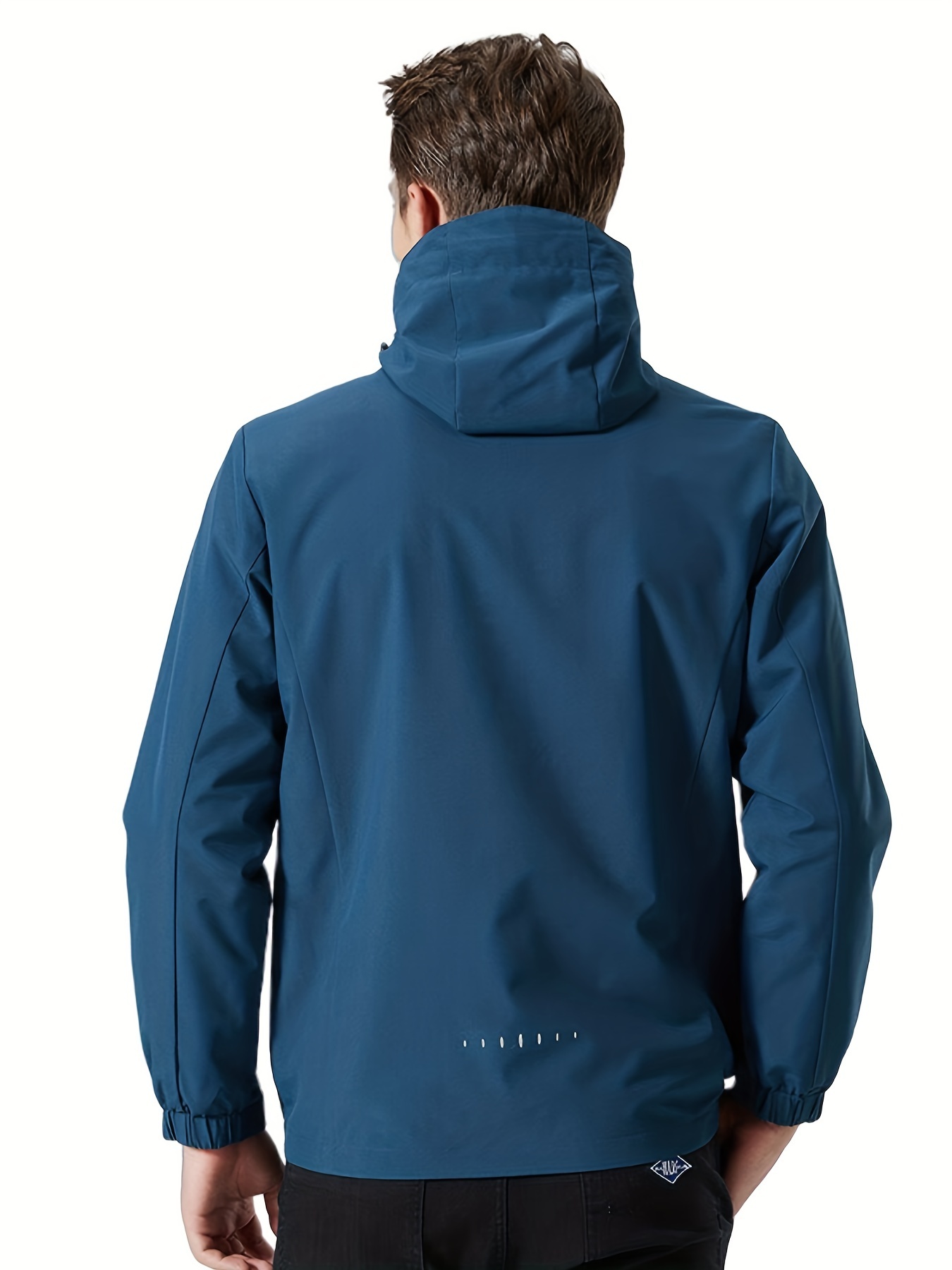 Men's Lightweight Waterproof Hooded Rain Jacket - Outdoor Hiking Windbreaker Coat