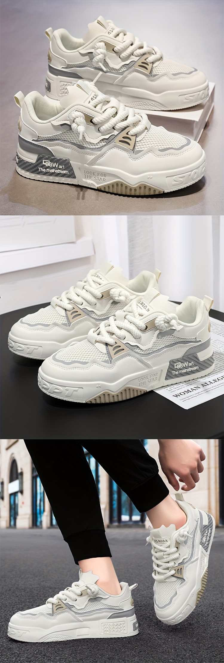 street style skate shoes men s trendy comfy non slip lace details 8