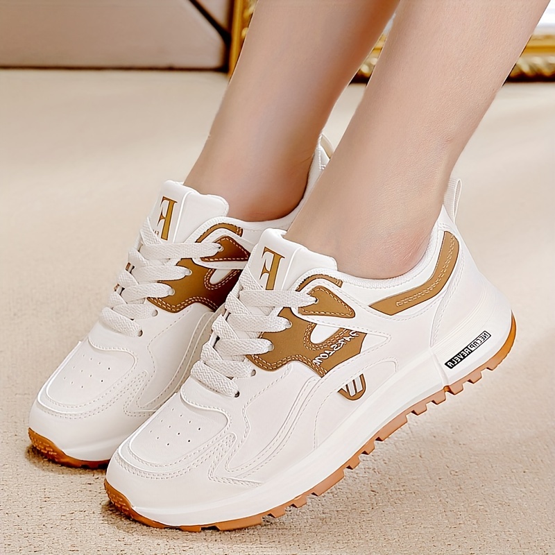 sports shoes women s contrast color casual lace low top details 3