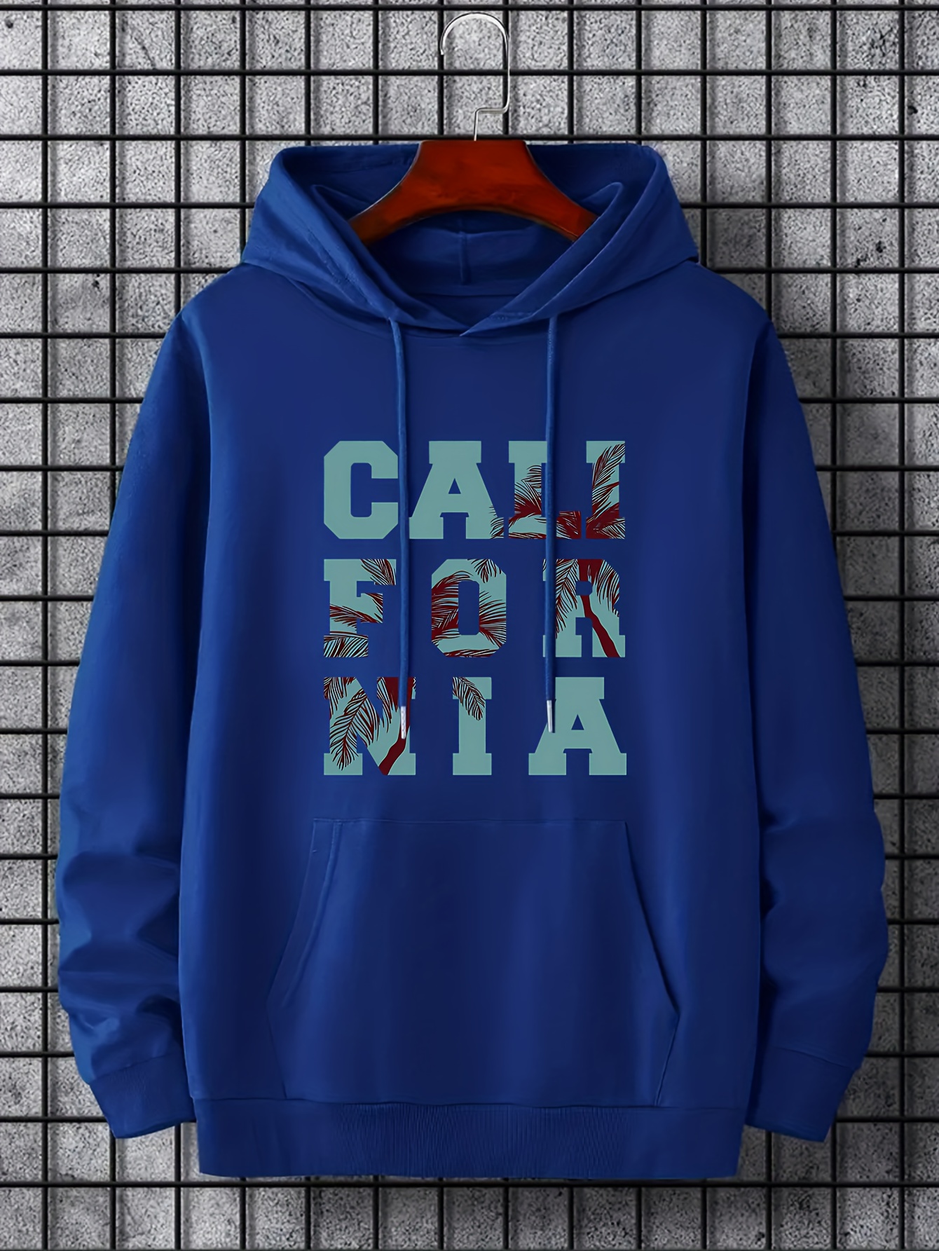 california print hoodies for men graphic sweatshirt with kangaroo pocket comfy trendy hooded pullover mens clothing for fall winter details 15
