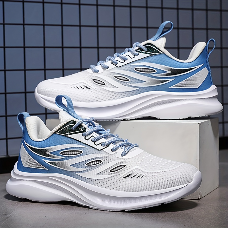 running shoes men s trendy woven knit breathable comfy non details 1