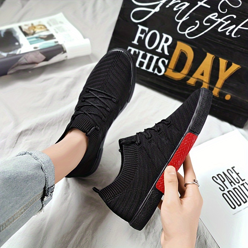 striped skateboard shoes men s trendy woven knit breathable details 8