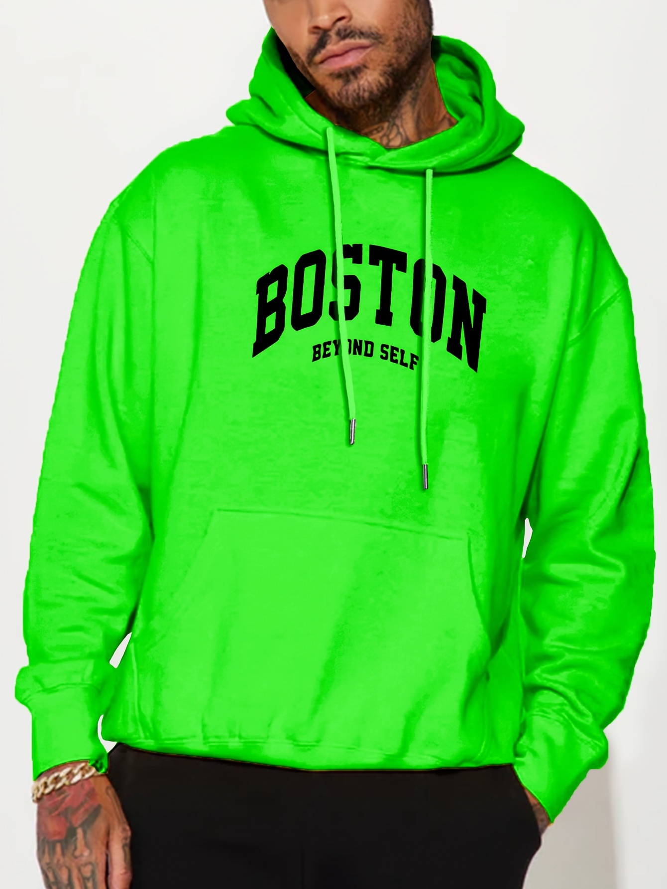 boston print mens pullover round neck hoodies with kangaroo pocket long sleeve hooded sweatshirt loose casual top for autumn winter mens clothing as gifts details 25