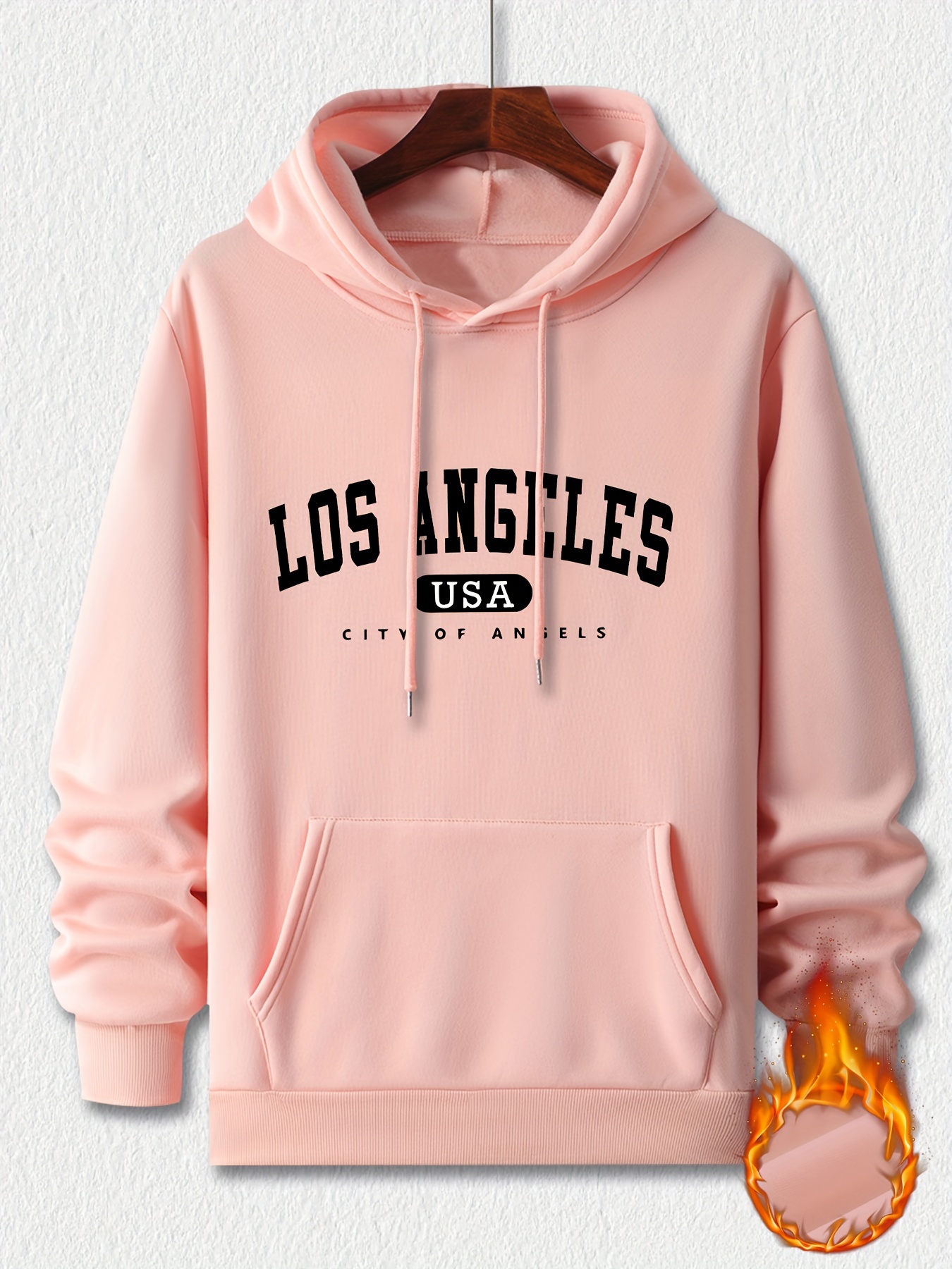 los angeles print hoodie cool hoodies for men mens casual graphic design pullover hooded sweatshirt with kangaroo pocket streetwear for winter fall as gifts details 30