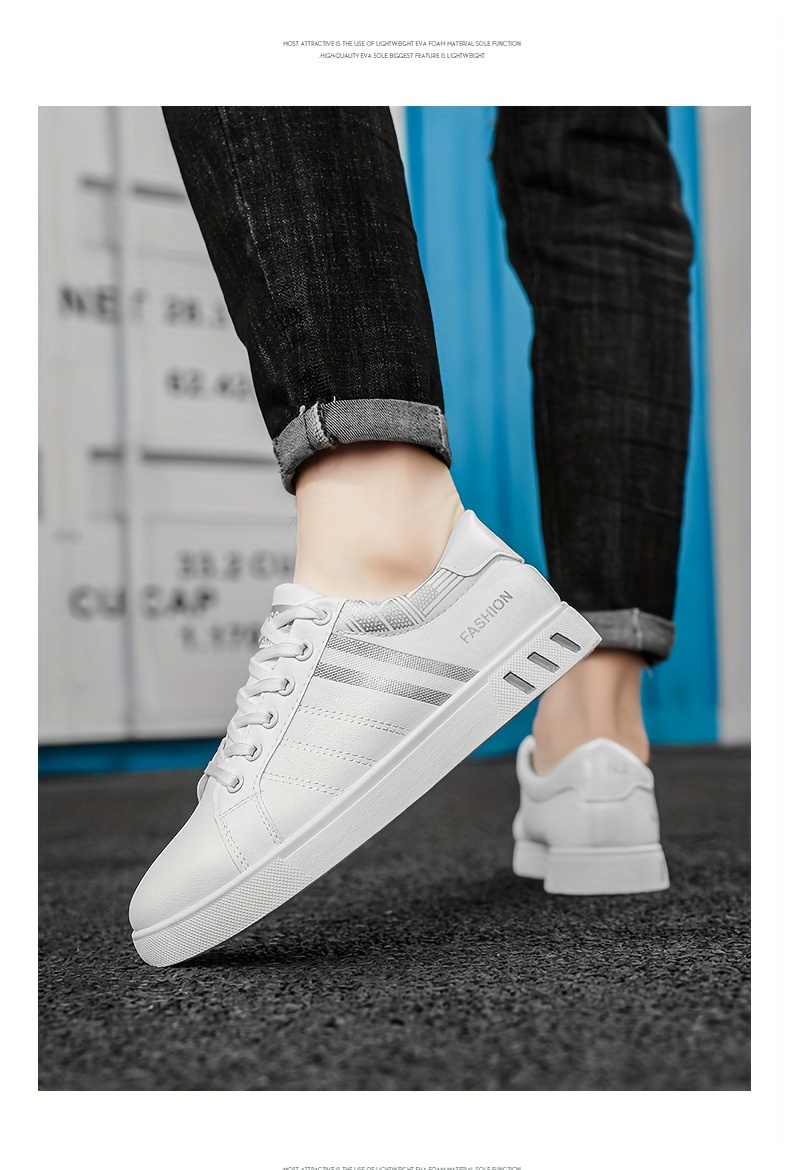low top skateboard shoes plus size men s trendy striped details 3