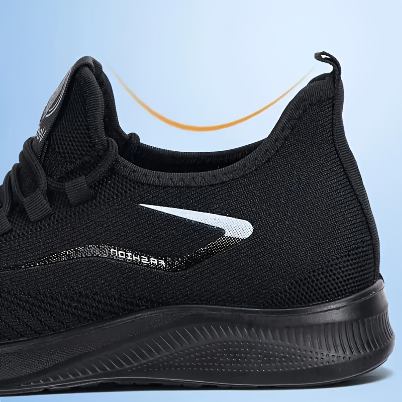 knit breathable sneakers men s trendy woven comfy non slip details 3