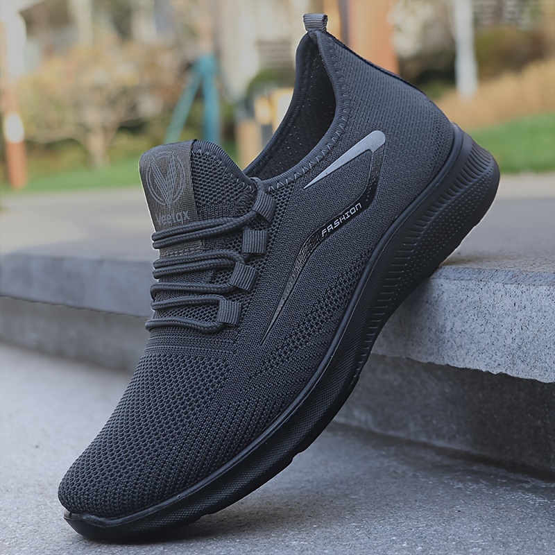 knit breathable sneakers men s trendy woven comfy non slip details 5