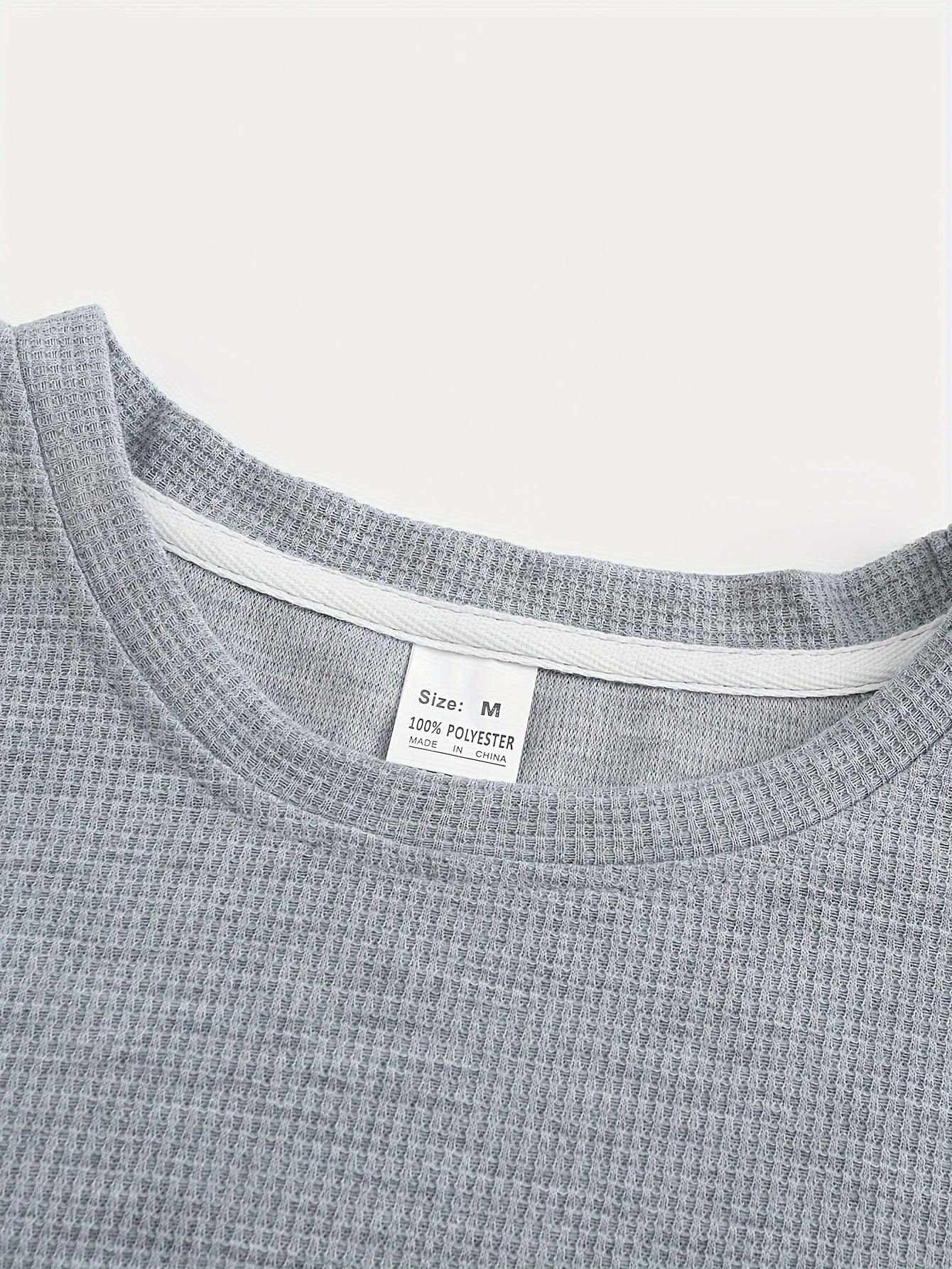 mens stylish loose solid sweatshirt casual slightly stretch breathable crew neck long sleeve top for spring fall outdoor details 24