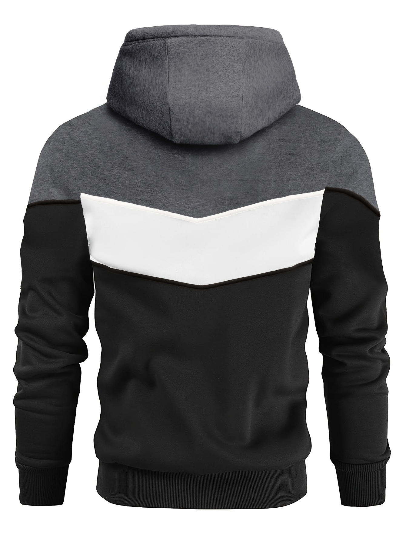 color block hoodie cool hoodies for men mens casual classic design pullover hooded sweatshirt with kangaroo pocket streetwear for winter fall as gift details 17