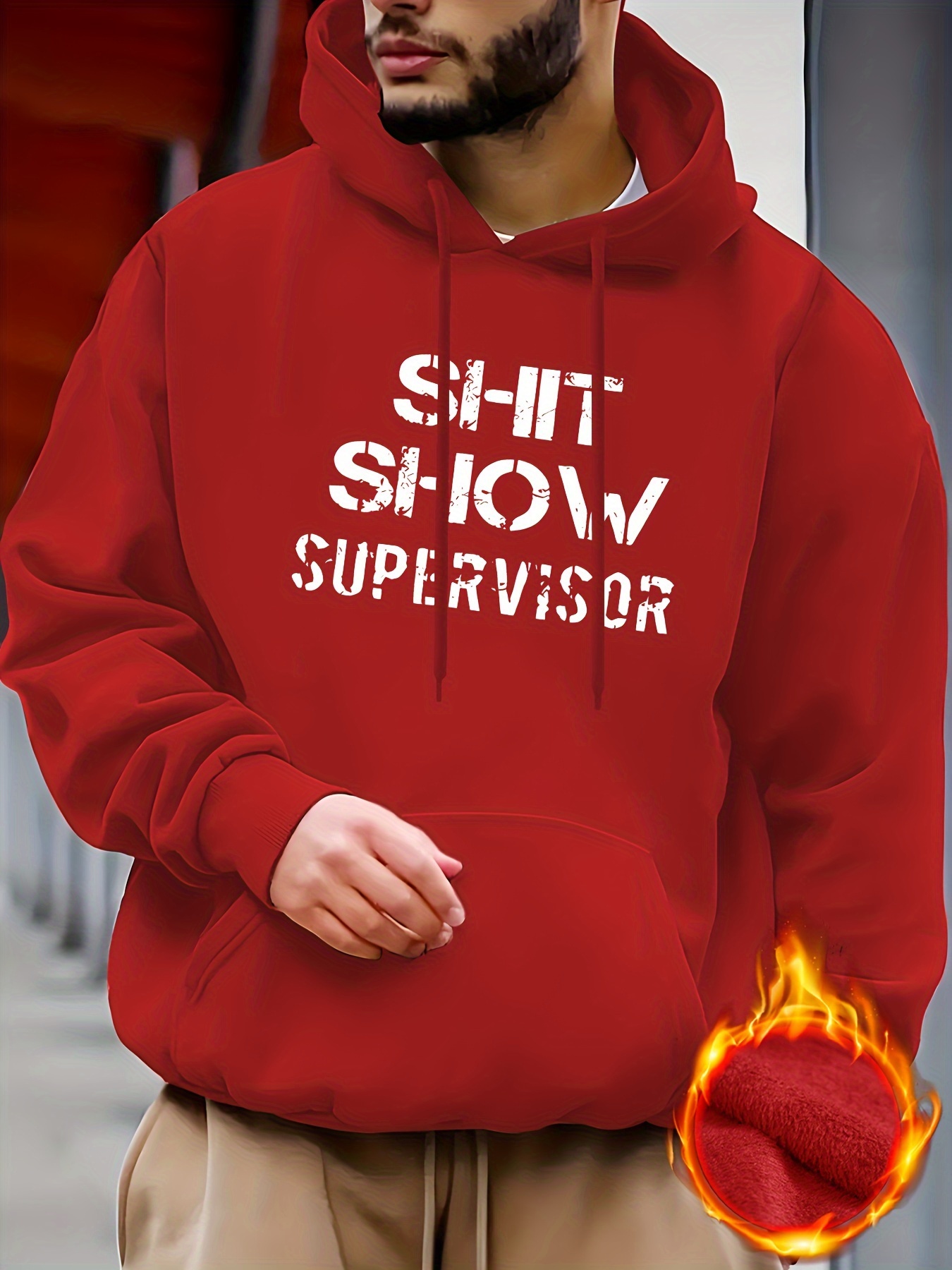 letter print hoodie cool hoodies for men mens casual graphic design pullover hooded sweatshirt with kangaroo pocket streetwear for winter fall as gift details 16