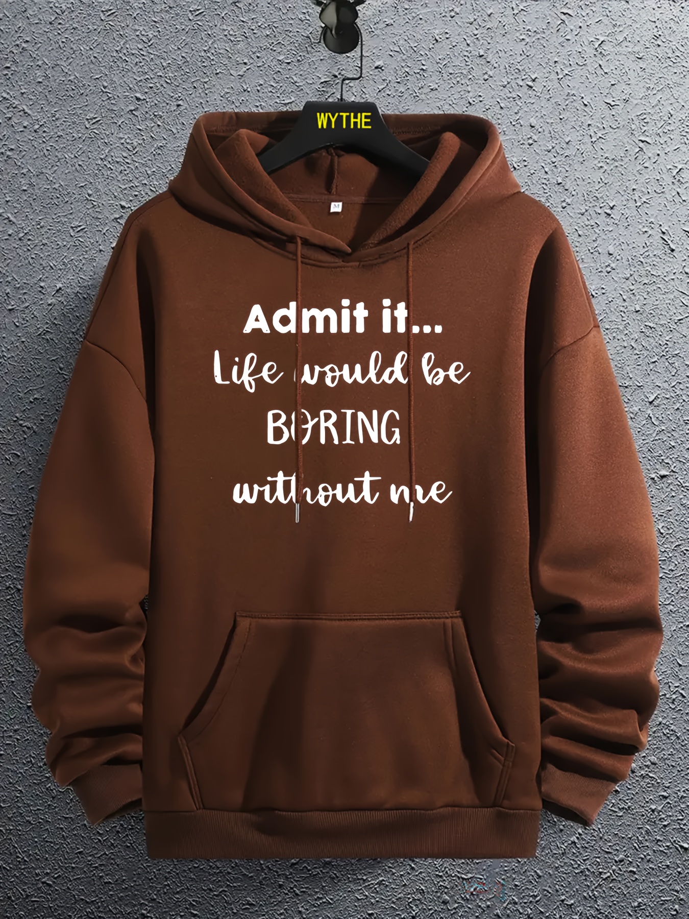 funny admit it print hoodie cool novel hoodies for men mens casual graphic design pullover hooded sweatshirt with kangaroo pocket streetwear for winter fall as gifts details 10