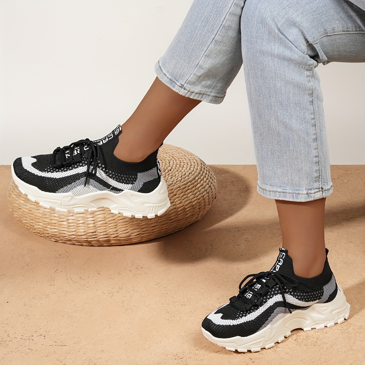 breathable mesh platform sneakers women s casual lace details 4