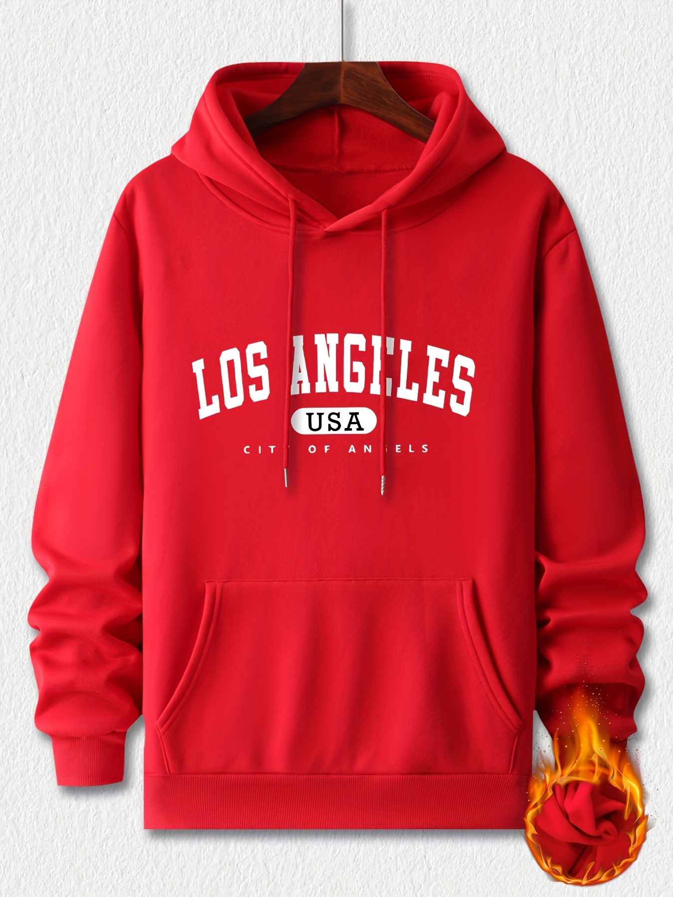 los angeles print hoodie cool hoodies for men mens casual graphic design pullover hooded sweatshirt with kangaroo pocket streetwear for winter fall as gifts details 25