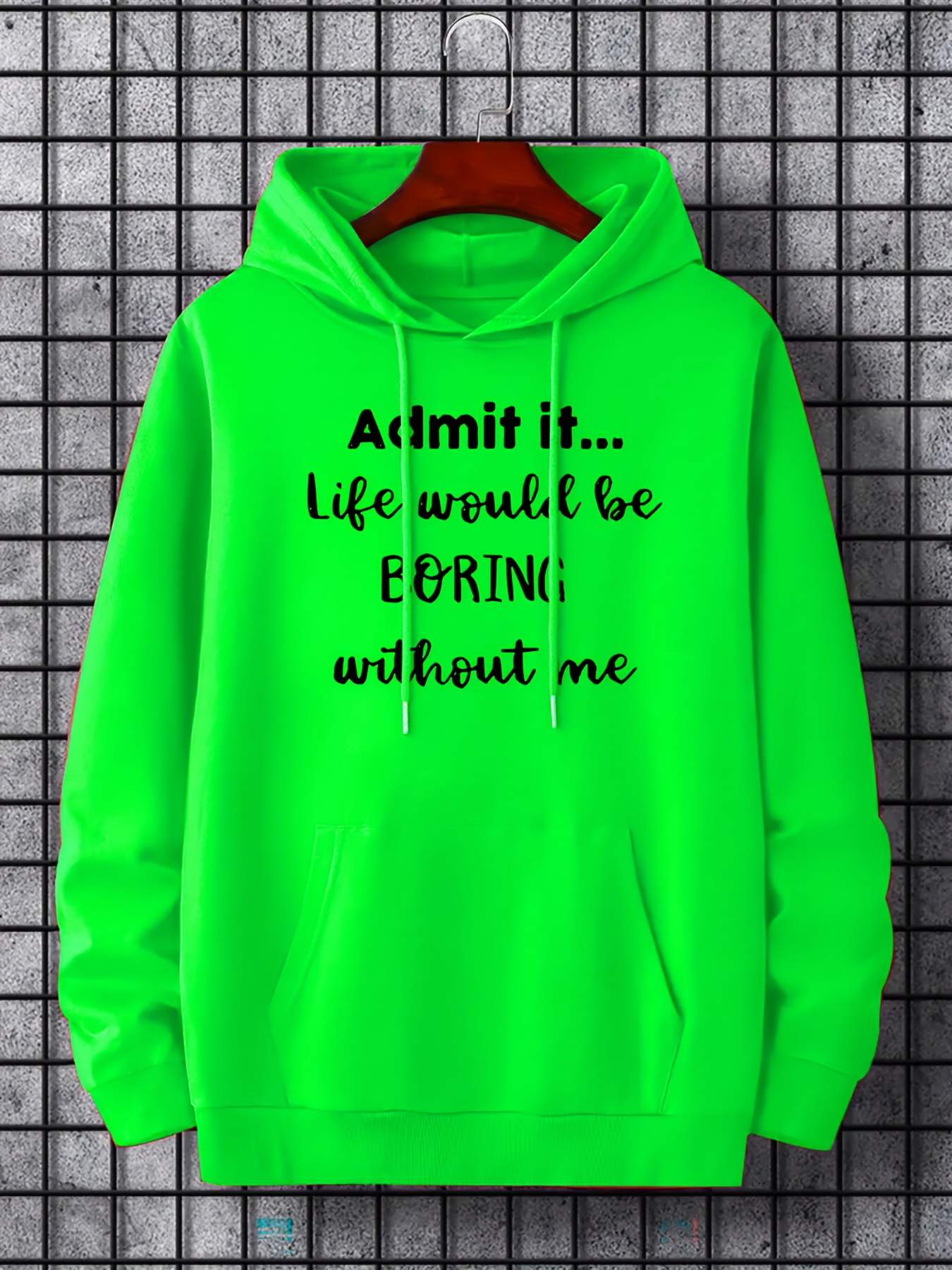 funny admit it print hoodie cool novel hoodies for men mens casual graphic design pullover hooded sweatshirt with kangaroo pocket streetwear for winter fall as gifts details 5