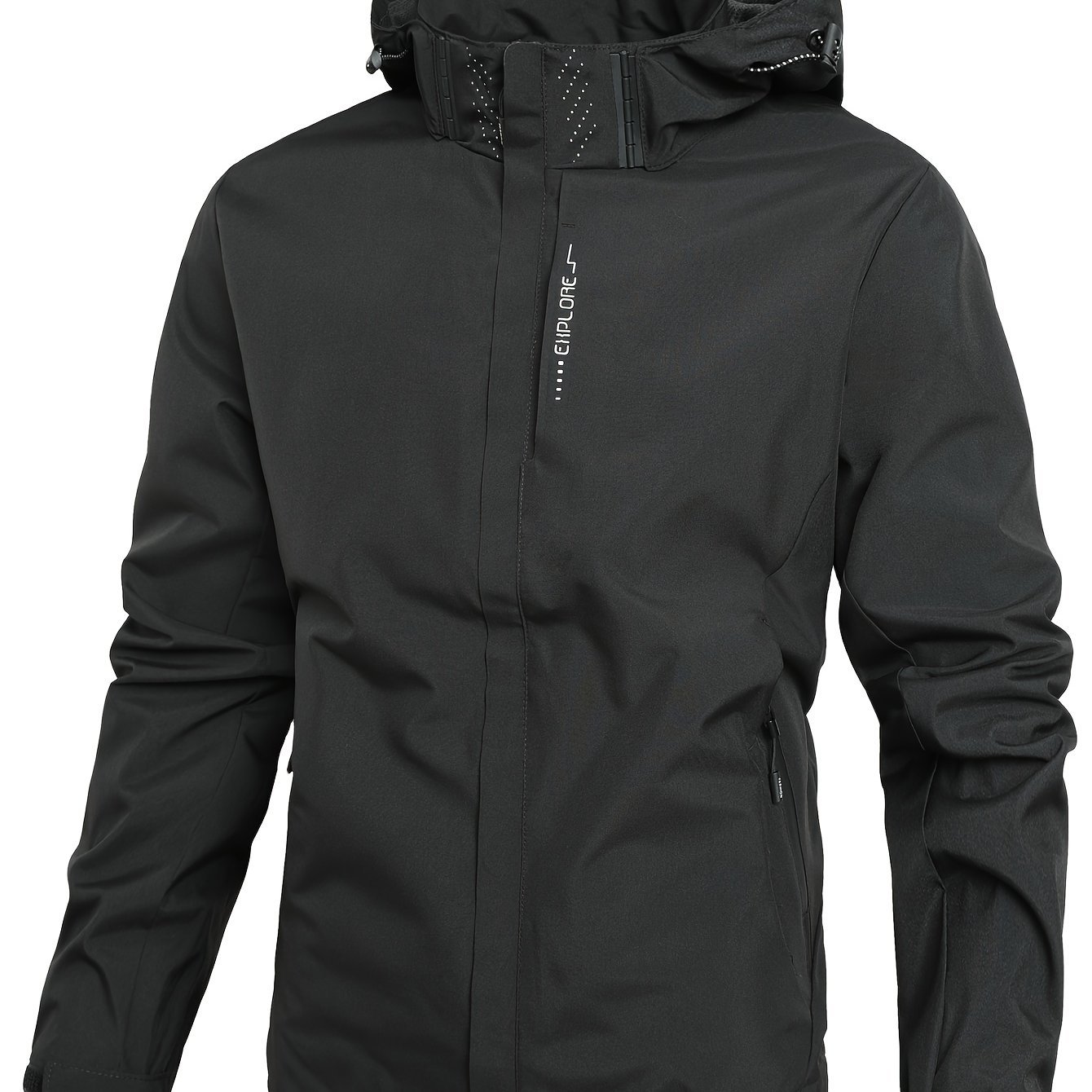 Men's Lightweight Waterproof Hooded Rain Jacket - Outdoor Hiking Windbreaker Coat