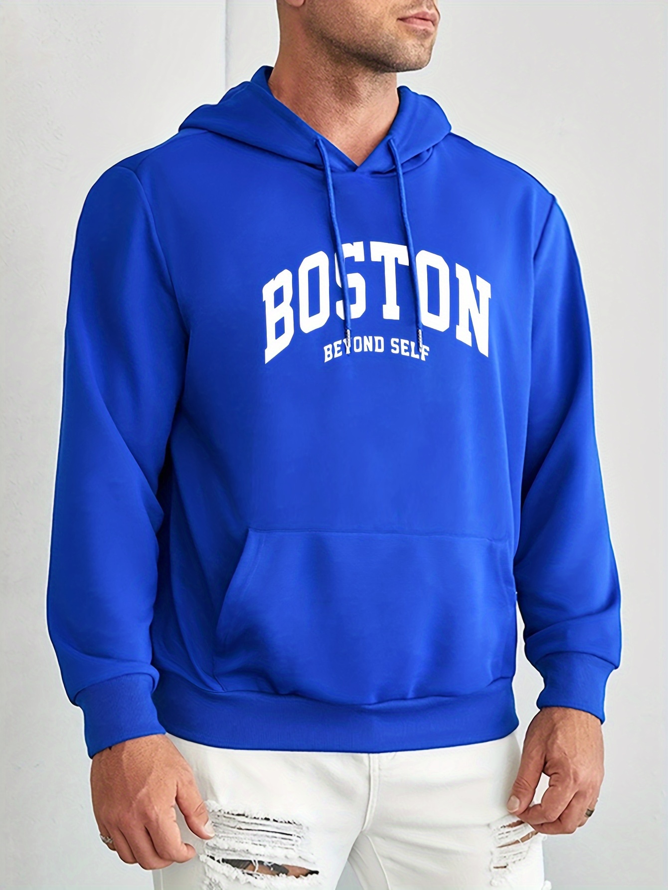 boston print mens pullover round neck hoodies with kangaroo pocket long sleeve hooded sweatshirt loose casual top for autumn winter mens clothing as gifts details 40