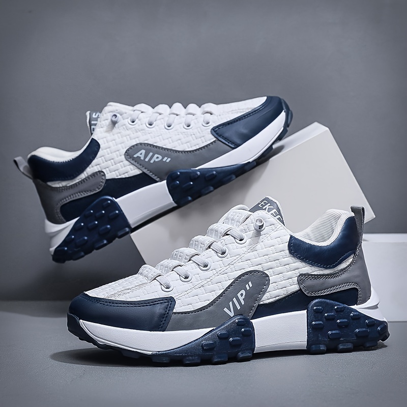 durable sneakers men s trendy colour block comfy non slip details 6