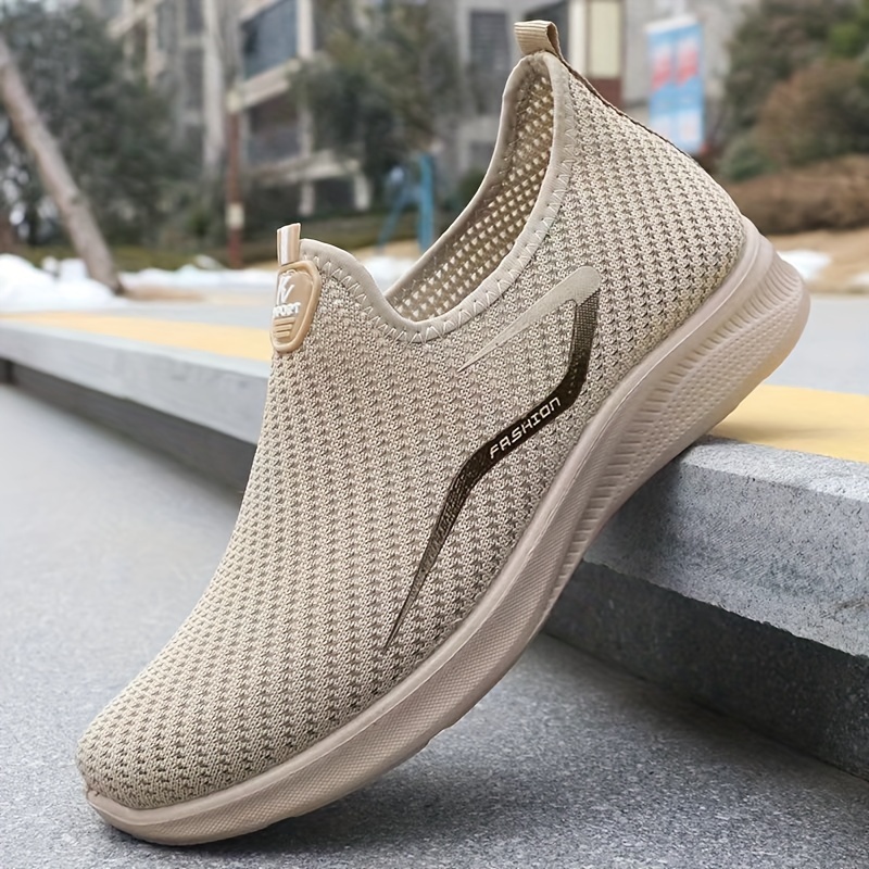 knit breathable sneakers men s trendy woven comfy non slip details 7