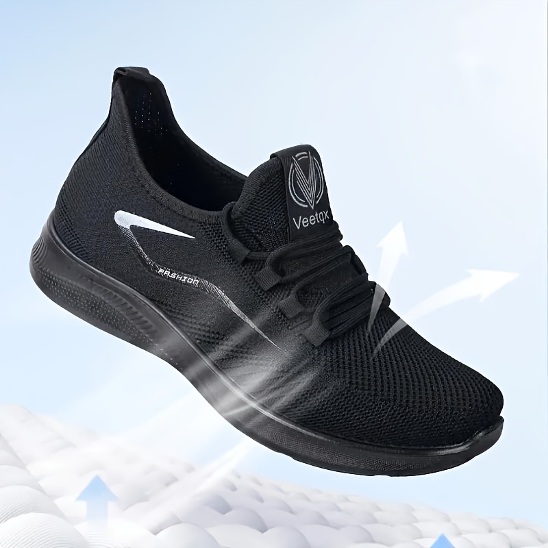 knit breathable sneakers men s trendy woven comfy non slip details 4