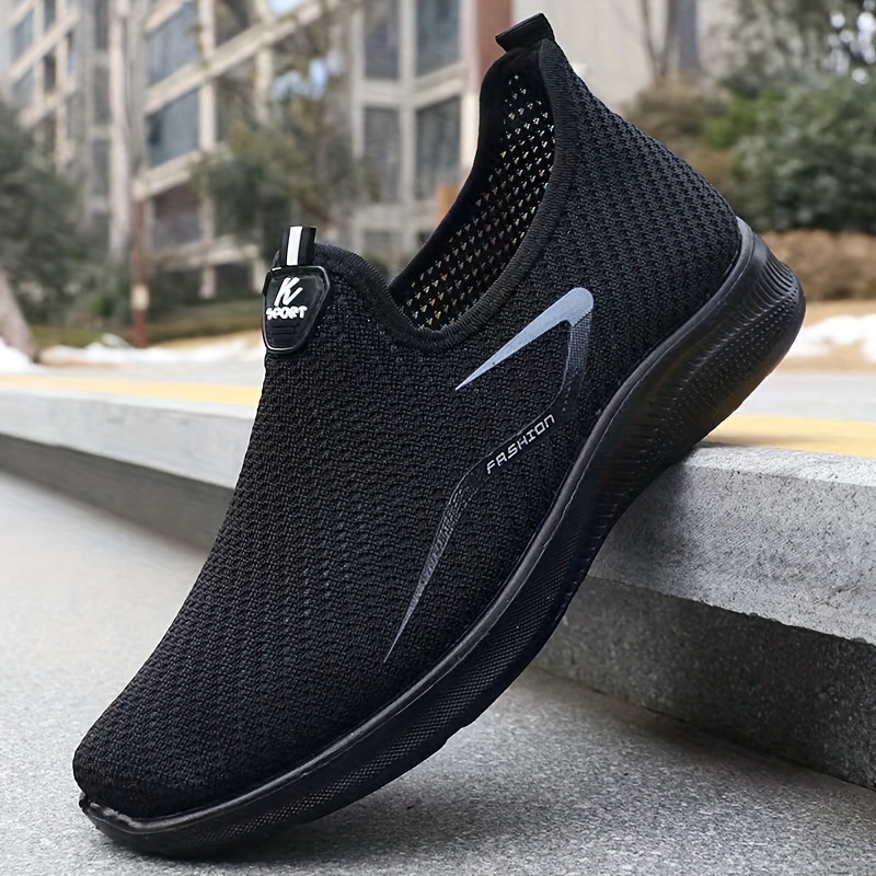 knit breathable sneakers men s trendy woven comfy non slip details 8