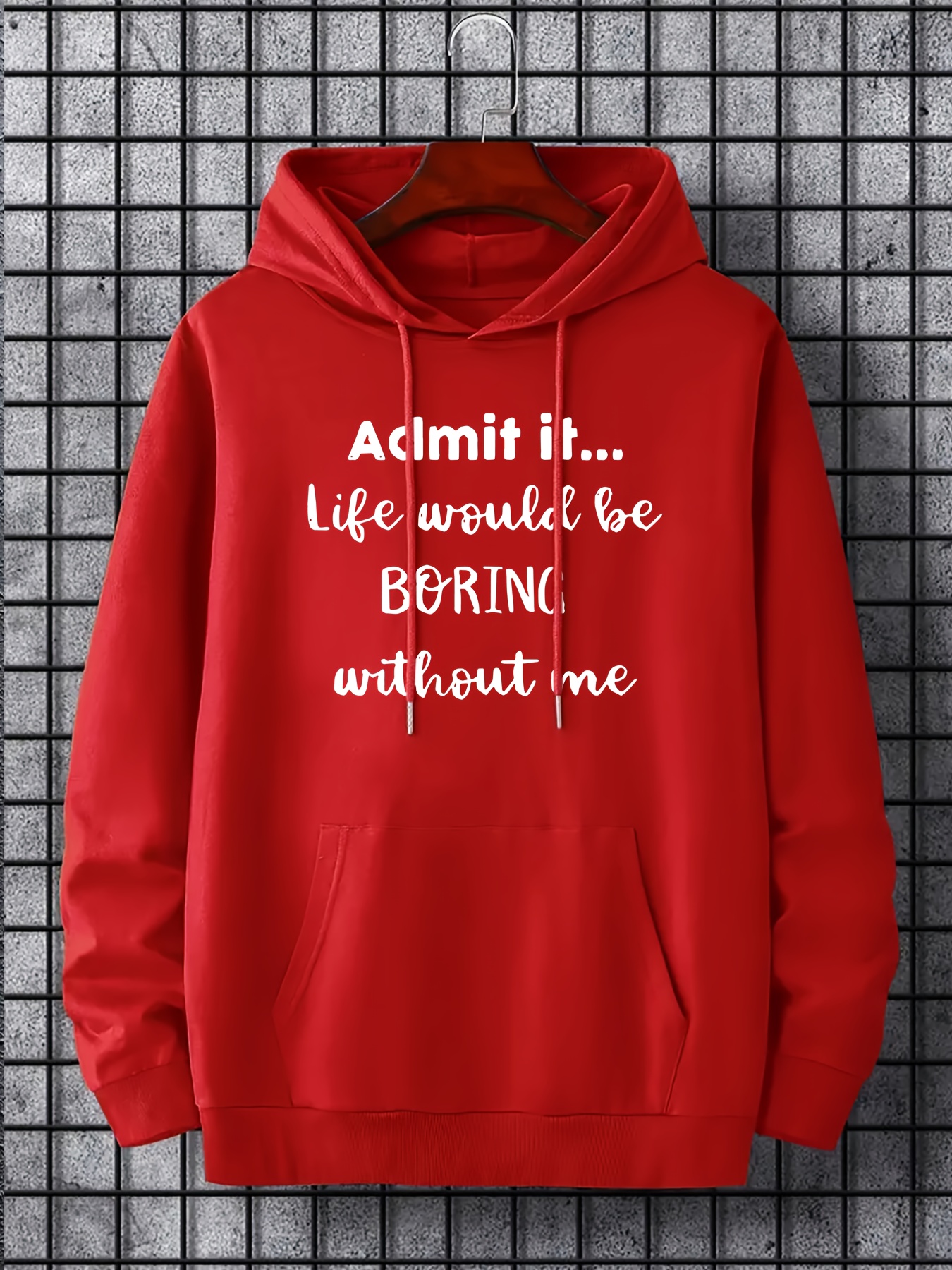 funny admit it print hoodie cool novel hoodies for men mens casual graphic design pullover hooded sweatshirt with kangaroo pocket streetwear for winter fall as gifts details 15