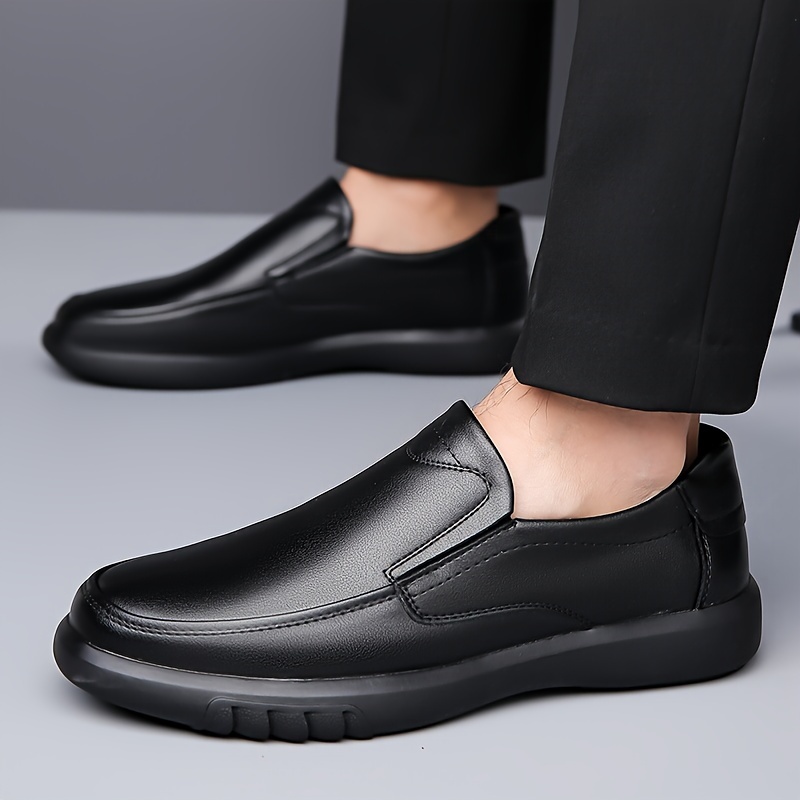 slip loafer shoes men s solid colour comfy non slip rubber details 5