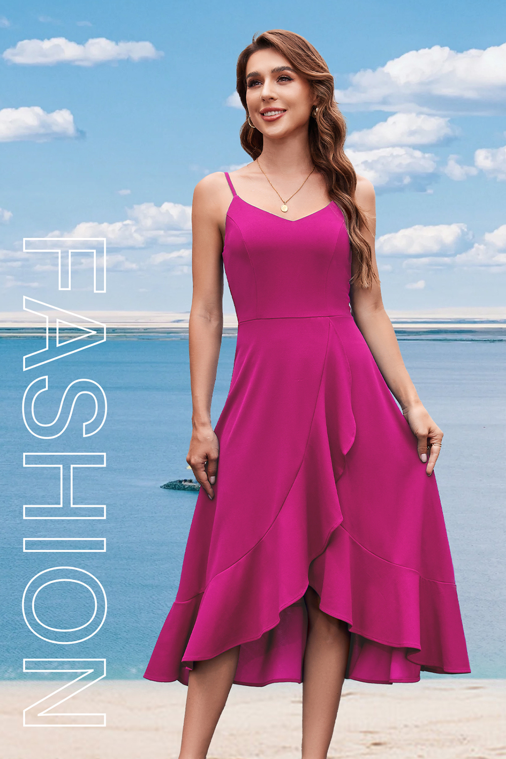 Elegant Adjustable Strap A-Line V-Neck Asymmetric Hem White Cocktail Dresses