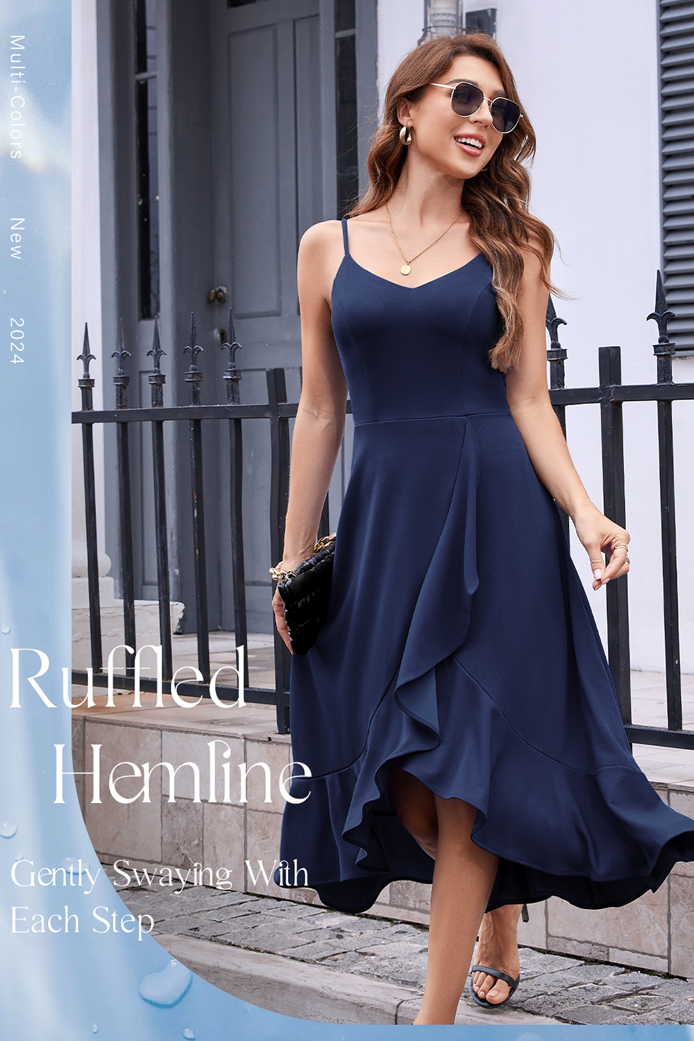 Elegant Adjustable Strap A-Line V-Neck Asymmetric Hem White Cocktail Dresses