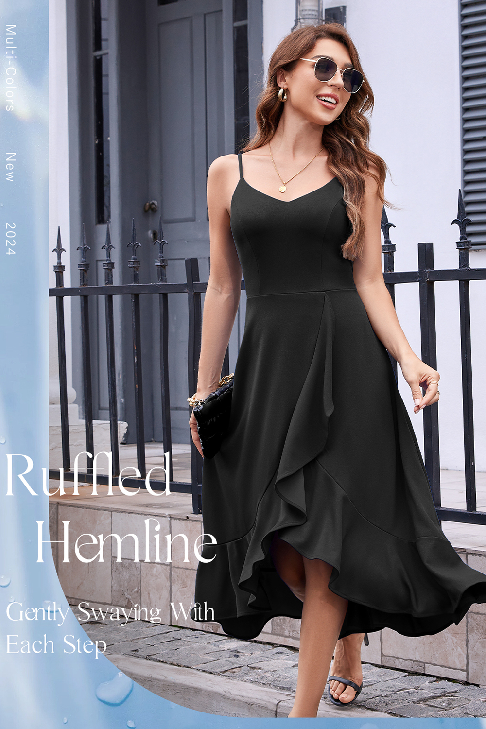 Elegant Adjustable Strap A-Line V-Neck Asymmetric Hem White Cocktail Dresses