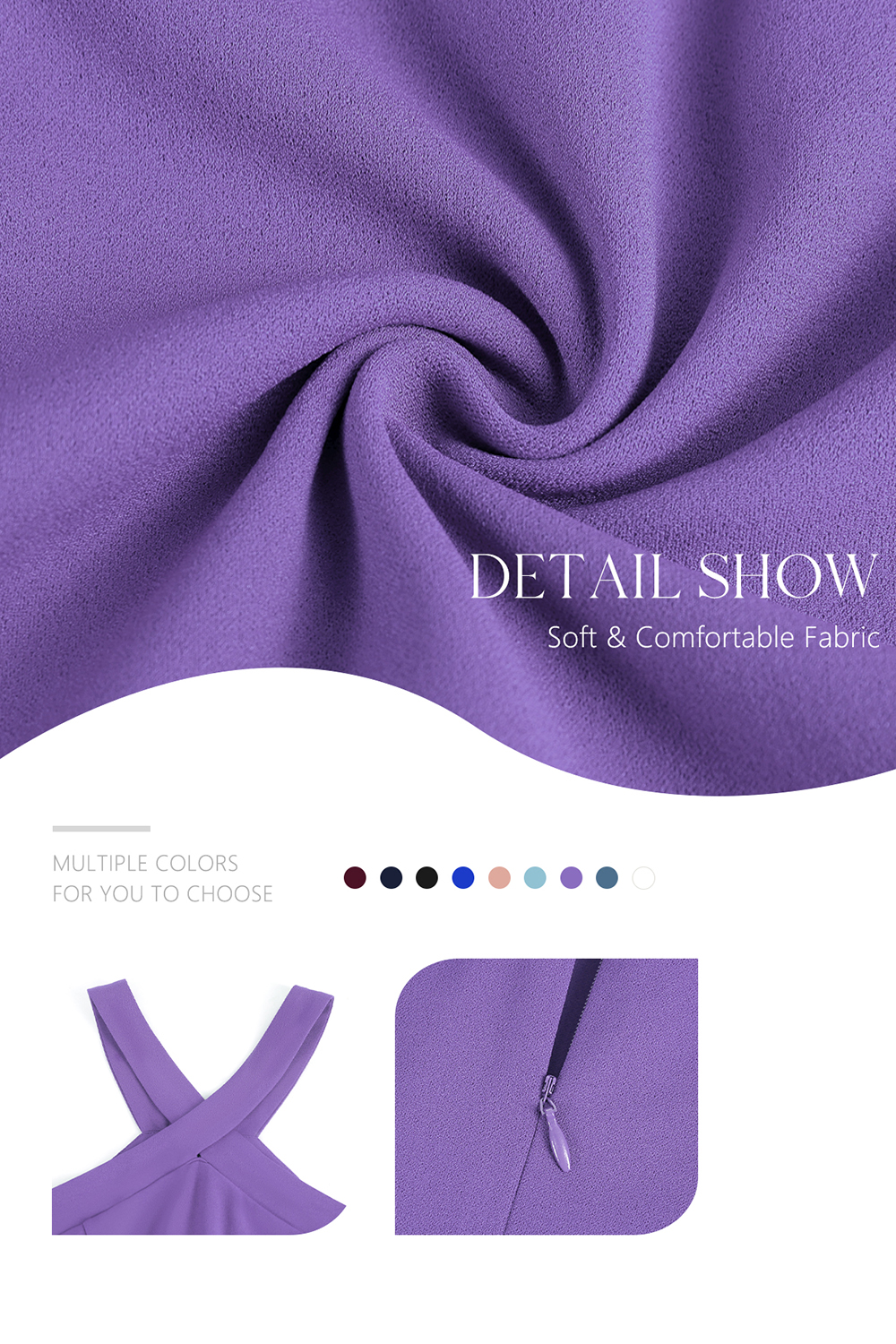 2024 Lavender Halter High-low Cocktail & Party Dress