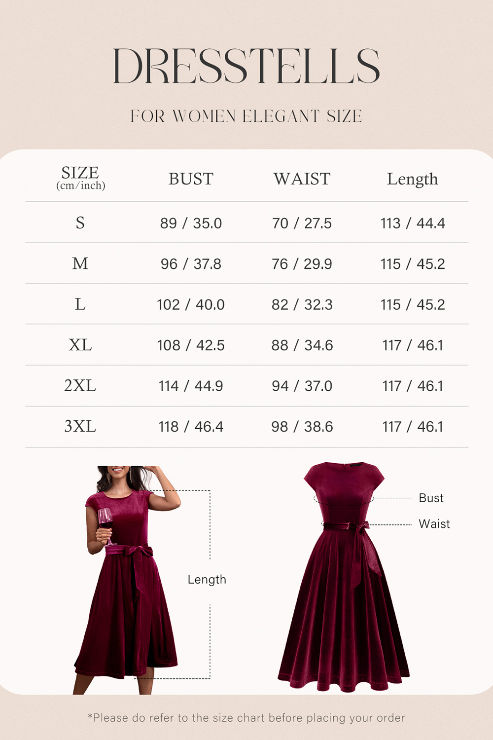 Elegant Round-Neck Short-Sleeve Bow-Tie Ruched Velvet Solid Color A-Line Midi Dress