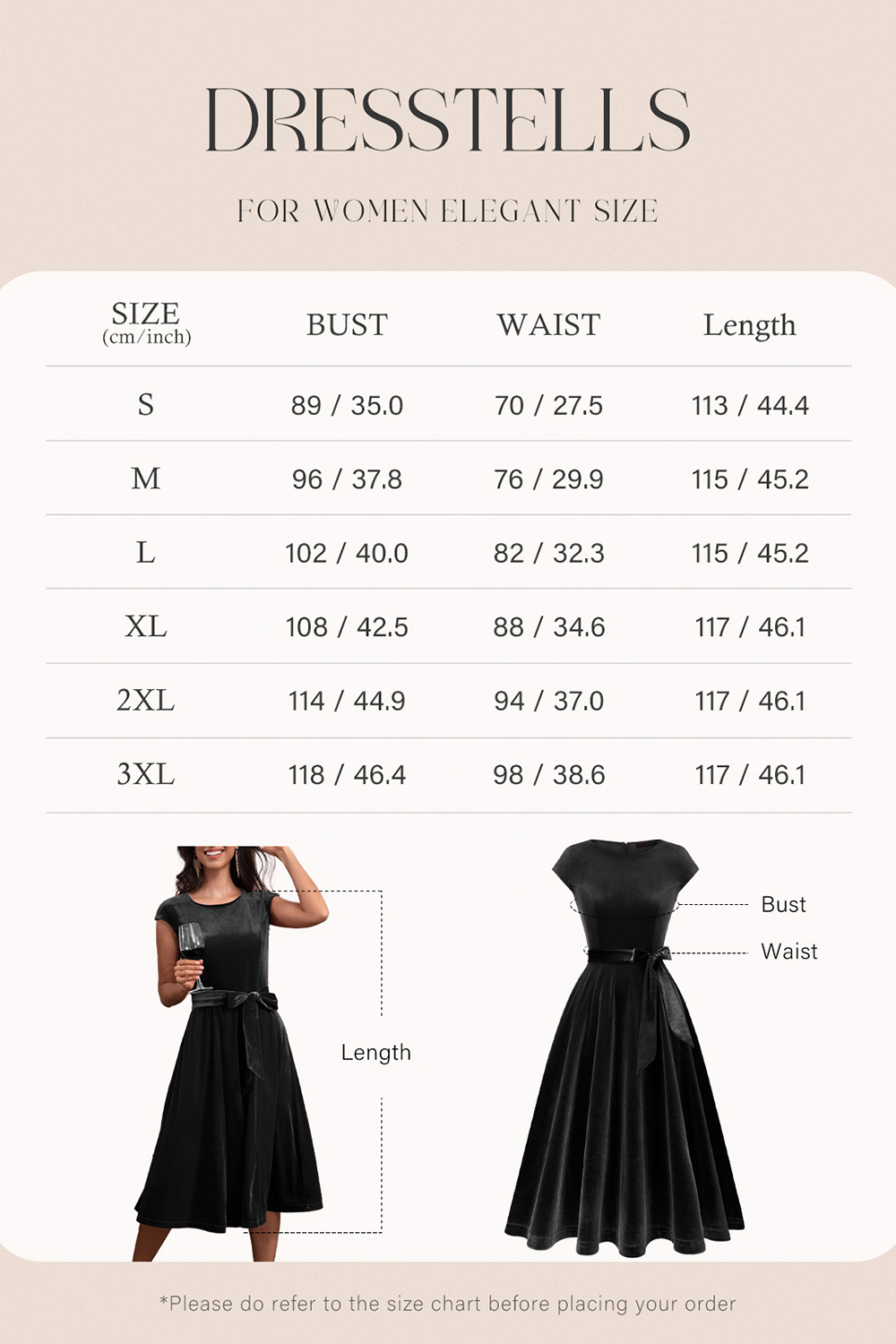 Elegant Round-Neck Short-Sleeve Bow-Tie Ruched Velvet Solid Color A-Line Midi Dress